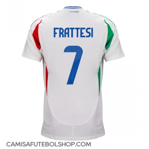 Camisa de time de futebol Itália Davide Frattesi #7 Replicas 2º Equipamento Europeu 2024 Manga Curta